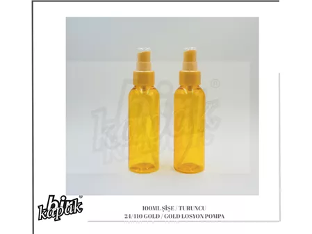 100ML BOTTLE / ORANGE - GOLD GOLD LOTION PUMP