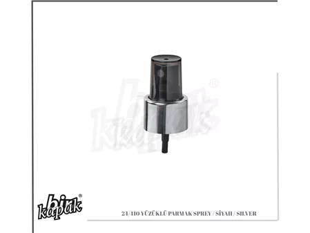 24/410 Finger Spray / Black-Silver Ringed