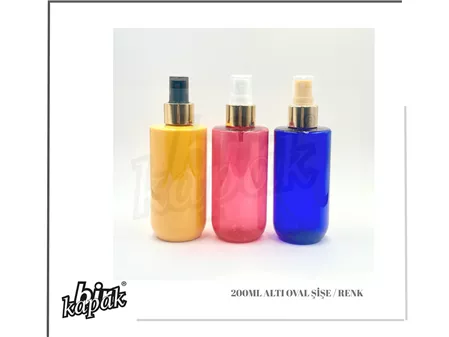 200ML ALTI OVAL ŞİŞE / RENK